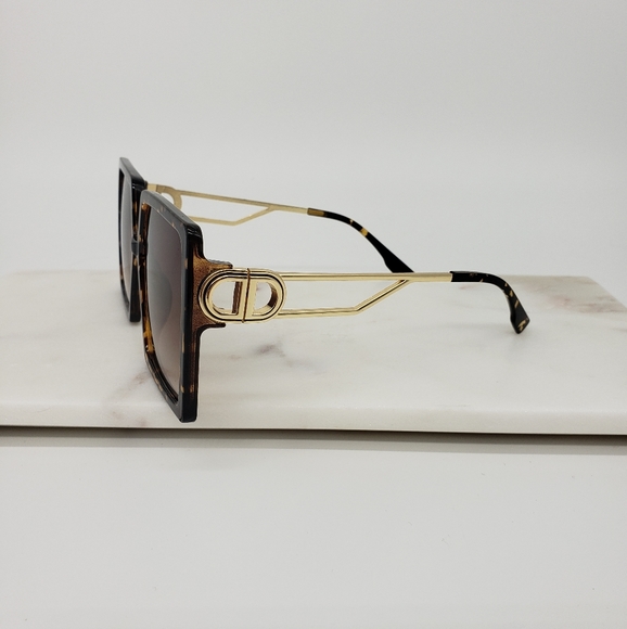 New Leopard Oversized Square Sunglasses - Picture 4 of 7